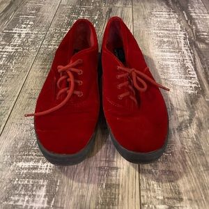 Vintage Keds - Suede Red Shoes
